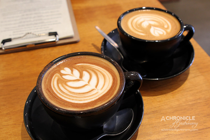 Uncle and Jak - Decaf Cappuccino ($4.30) Flat white ($3.80)