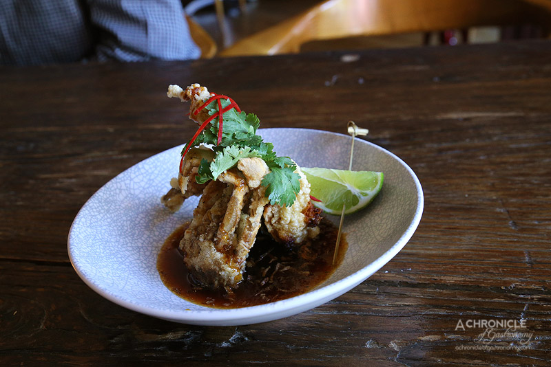 The Piano Restaurant & Bar - Soft Shell Crab with Tamarind Spicy Sauce and Black Pepper ($9.50)
