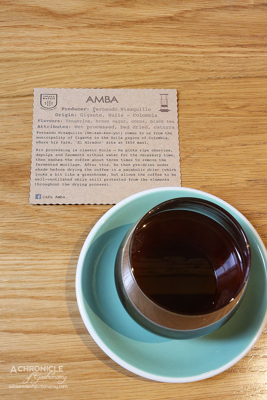 Cafe AMBA - Aeropress Small Batch ($6) - Gigante, Guila - Colombia from Fernando Wisaquillo
