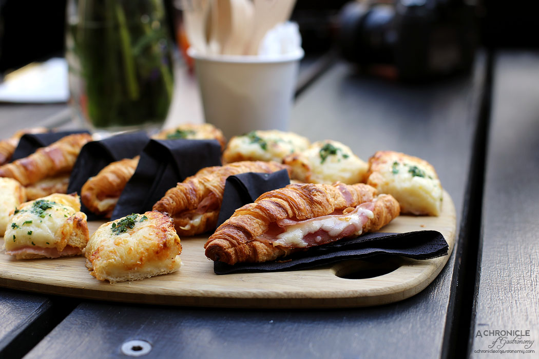 Chez Mademoiselle - Ham and cheese croissant, croque monsieur w truffle oil