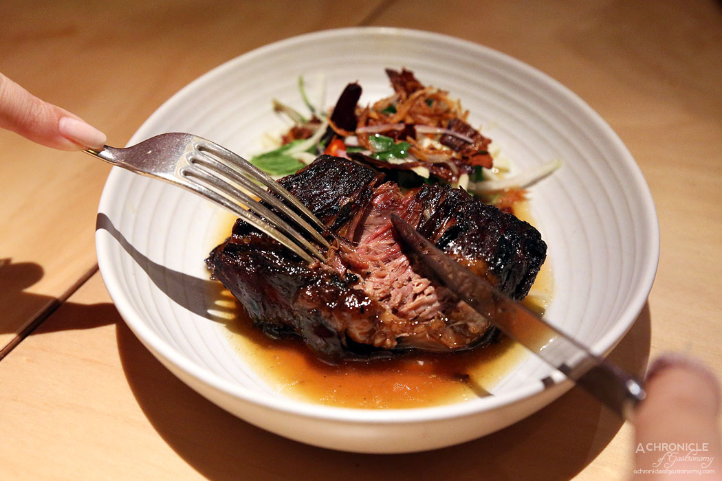 Tenpin - Sticky braised beef rib with hot and sour kohlrabi salad