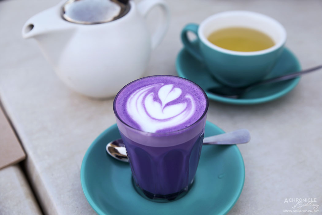 The Butler's Den - Taro latte ($6)