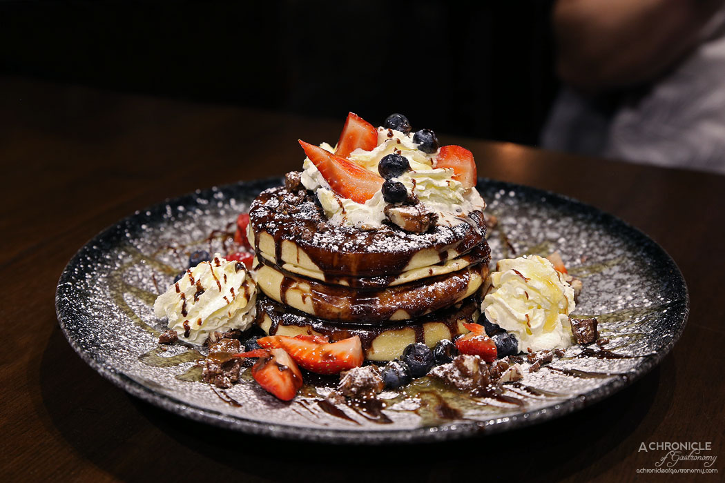 Third Wave Cafe - Pancakes Forever - Chocolate ganache, cream, berries, crunchy Nutella