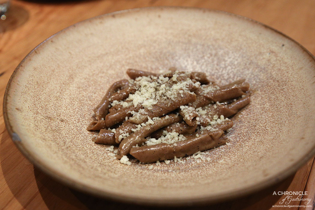 Lello - Arso Casarecce Caccio e Pepe - Burnt grain flour casarecce with pecorino, parmesan & cracked pepper ($28.80)