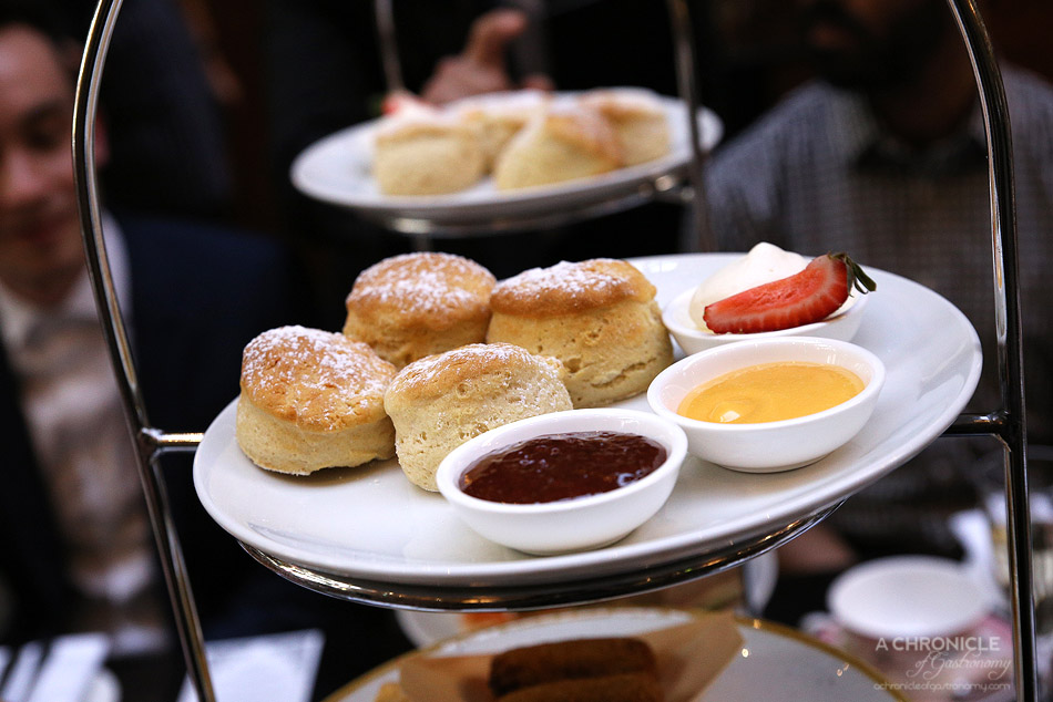 InterContinental Melbourne High Tea at Alluvial - Buttermilk scones With Darbo jams, lemon curd, double cream