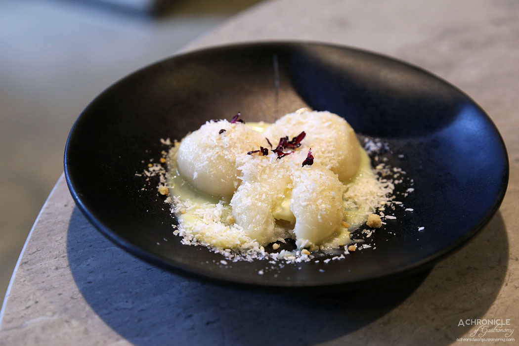 Oriental Teahouse - Signature White Chocolate Dumplings - Steamed & Topped With Coconut & Peanut Praline (3 for 8.80)