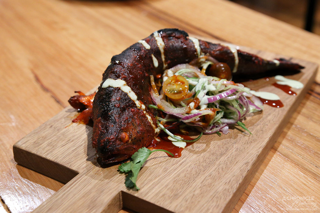 Bhang - Bhunee Machi - Charcoal roasted trout w kashmir spice ($25)