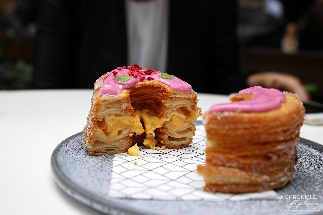 Rustica Canteen Rialto - Blueberry, apricot and maple syrup cronut ($7.50)