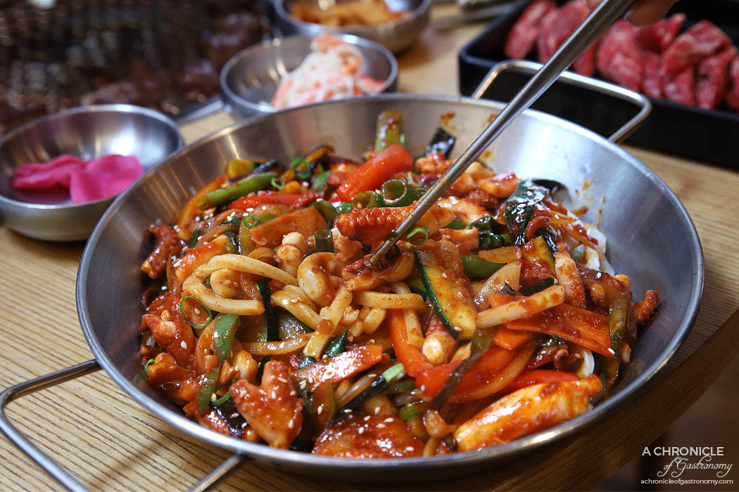 Paik's BBQ - Nakji Bokkeum - Stir-fried octopus with noodles ($23)