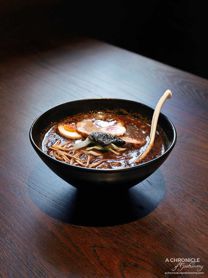 Gogyo Fitzroy - Kogashi Miso - Charred miso base, chicken broth, half umami egg, pork belly chashu, #16F medium-thin noodles (low hydrolysis) ($18)